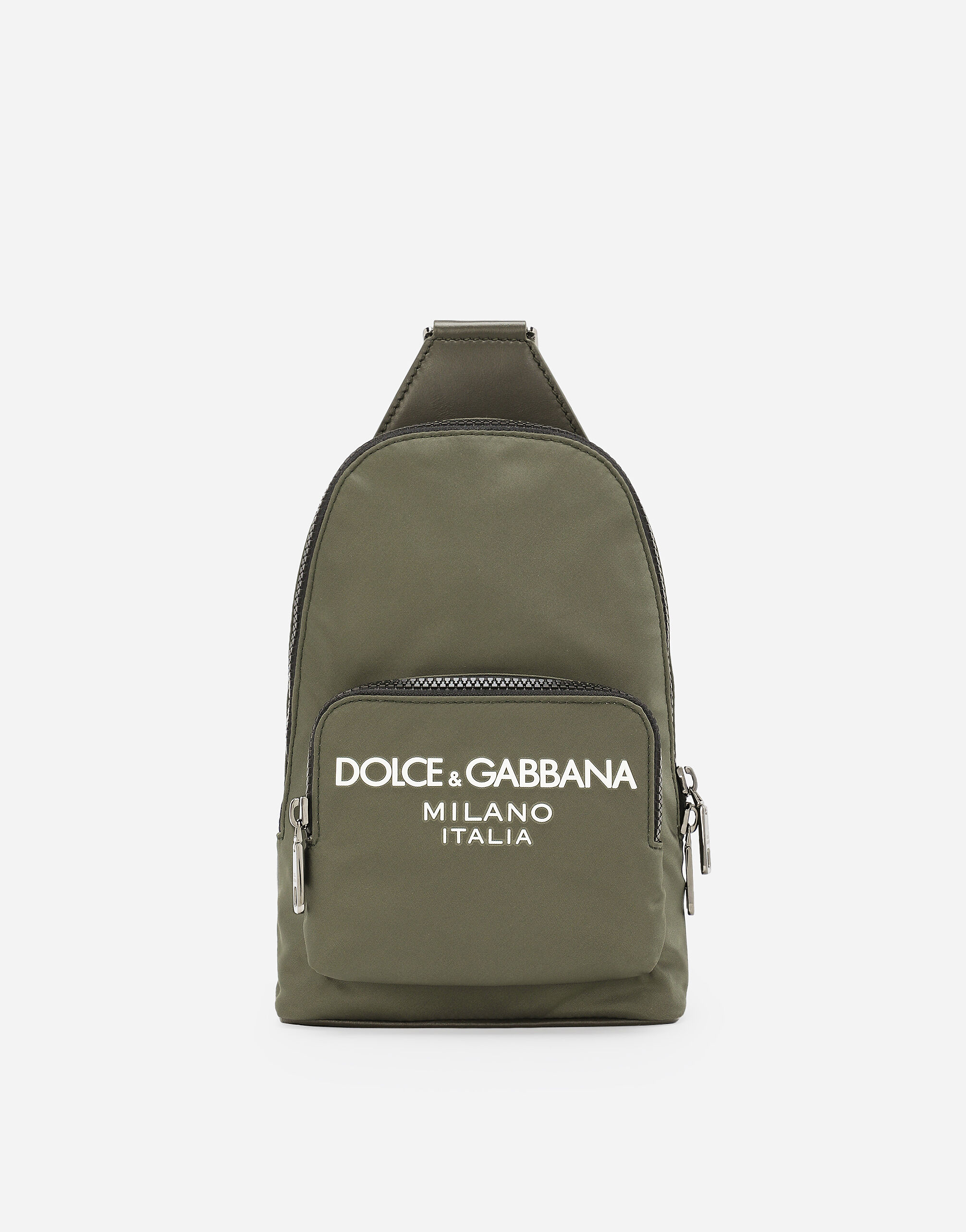 Dolce & Gabbana Nylon crossbody backpack Brown BM2331A8034