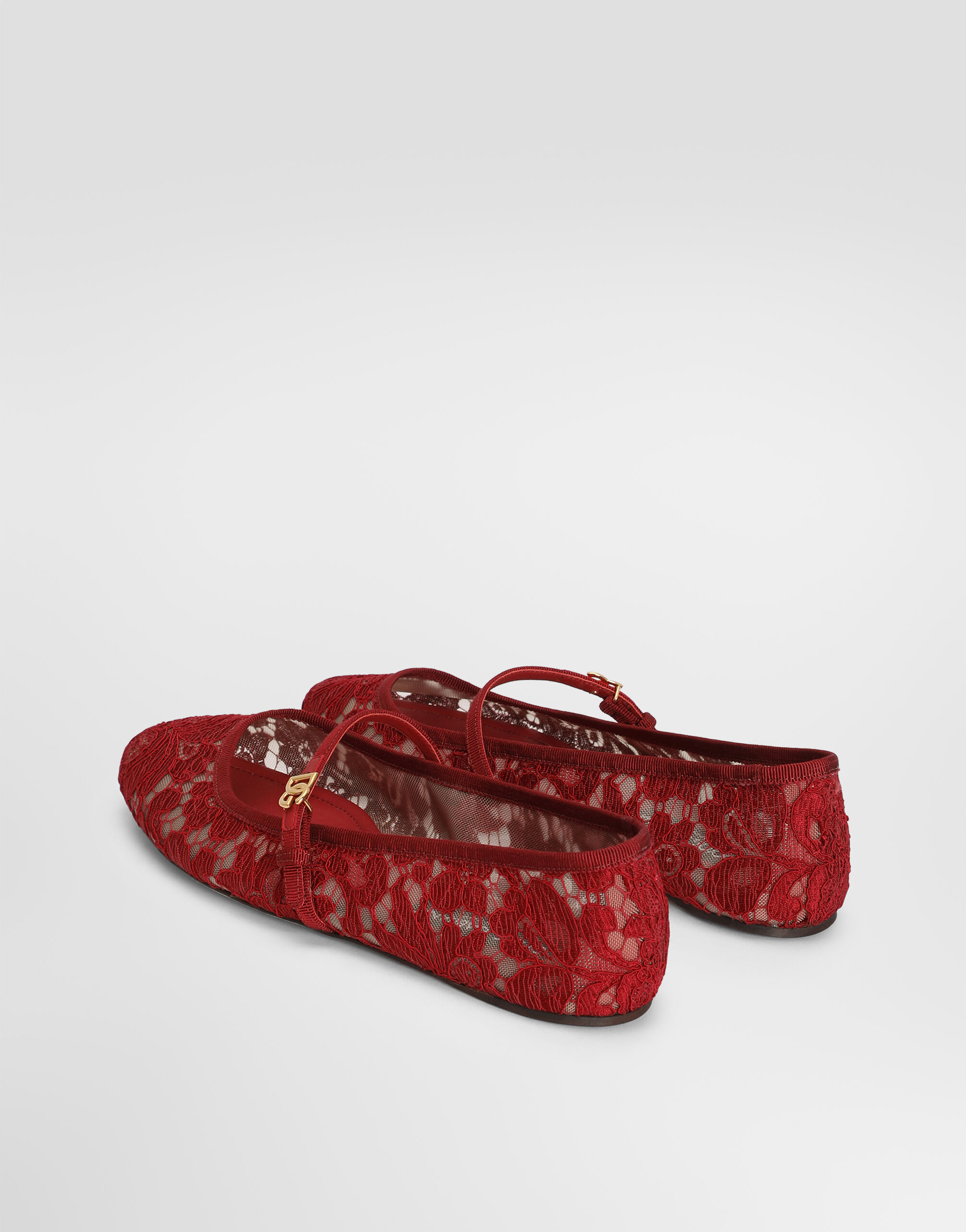 マルチカラーのウィメンズ レース バレエ フラット | Dolce&Gabbana®