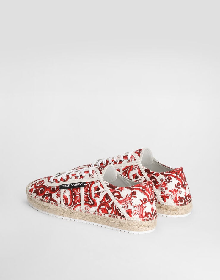 Dolce & Gabbana 草编鞋 帆布 马约利卡印花 Multicolor A10914A0638
