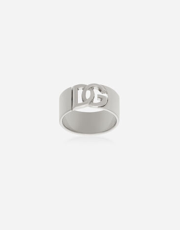 Dolce & Gabbana Ring with DG cut-out logo Silver WRQ5P1W1111