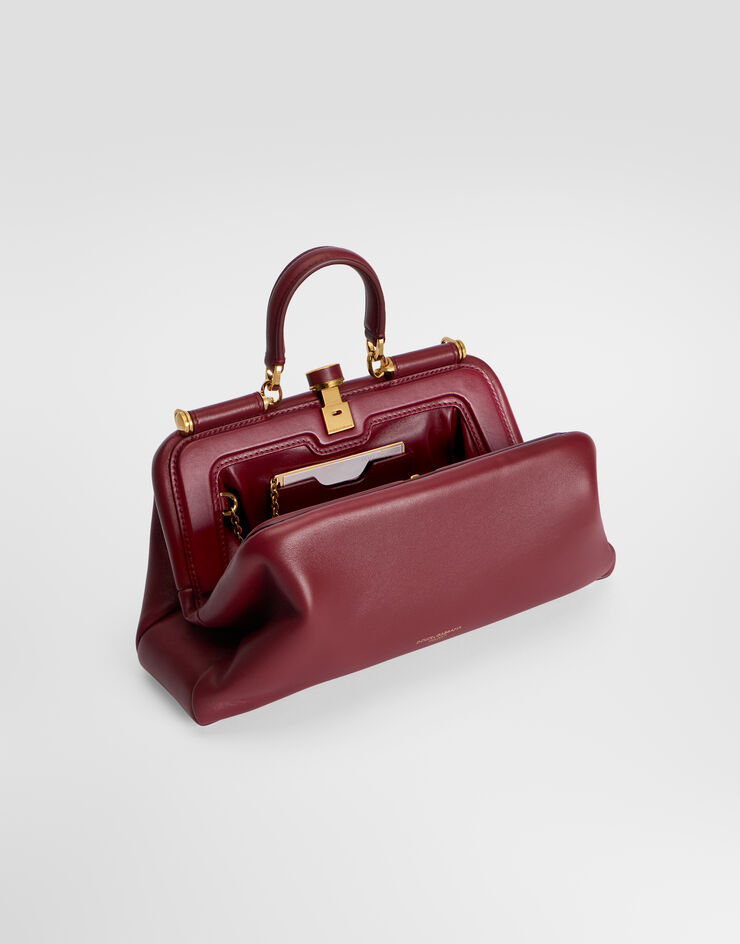 Dolce & Gabbana Handtasche Grandma medium aus plongé Nappa-Leder Dolce & Gabbana Handtasche Grandma medium aus plongé Nappa-Leder Burgunderrot BB7986BF984