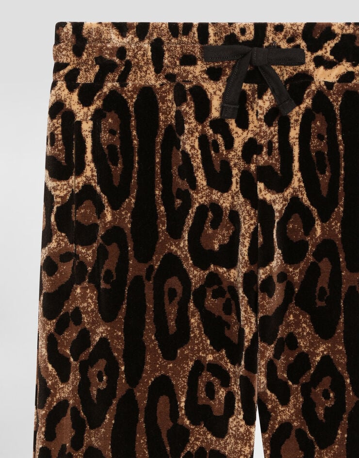 Dolce & Gabbana Leopard-print chenille jacquard trousers Multicolor L5JPH6FJ7D5