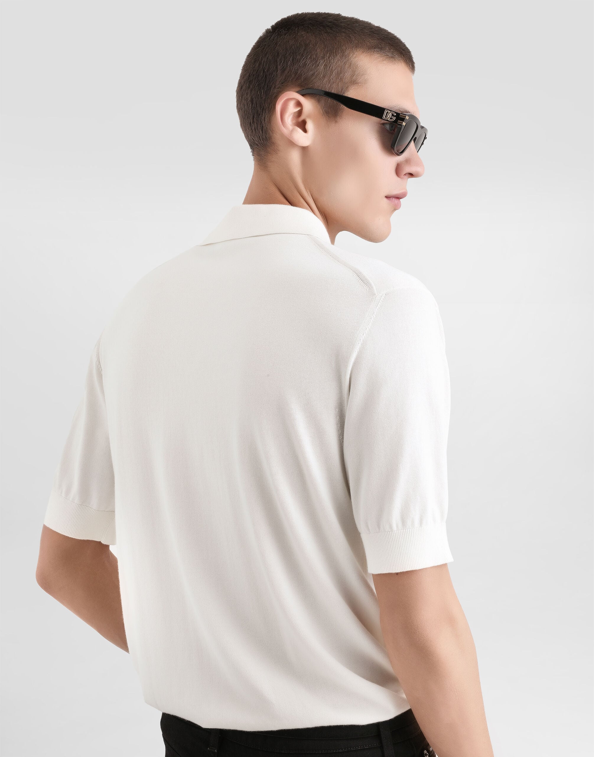 Cotton polo shirt in White for Men | Dolce&Gabbana® US