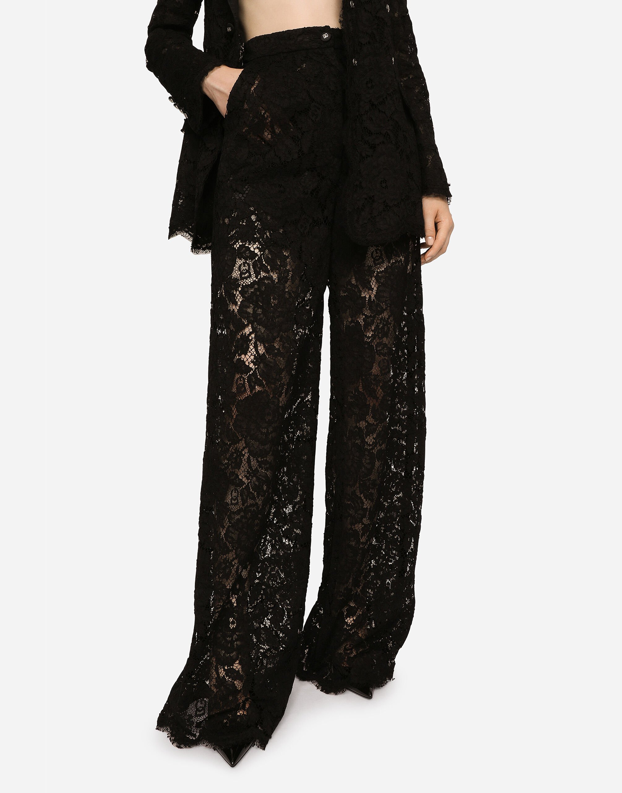 Zara black lace pants outlet