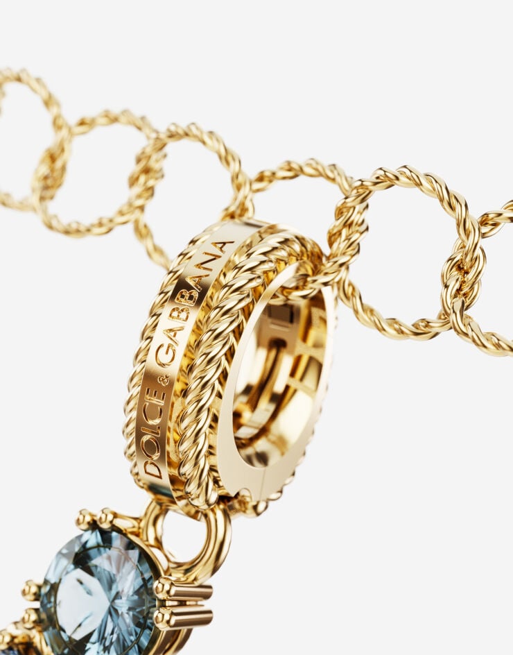 Dolce & Gabbana Letra K Rainbow Alphabet en oro amarillo de 18 kt con gemas multicolor Dorado WANR1GWMIXK