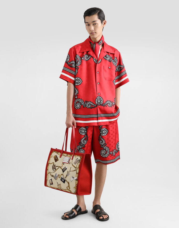 Dolce & Gabbana Silk shirt with bandanna print Print G5JH9TGI926