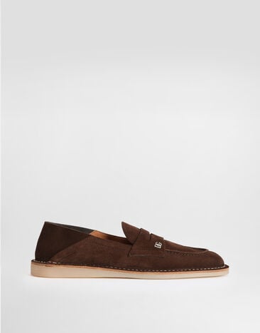 Dolce & Gabbana Reversed calfskin slipper Brown A50739AS707