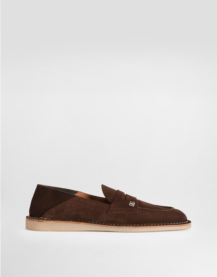 Dolce & Gabbana Reversed calfskin slipper Brown A50739AS707