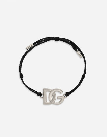 Dolce&Gabbana Pulsera de cuerda con logotipo DG grande Multicolor WBP5L2W1111