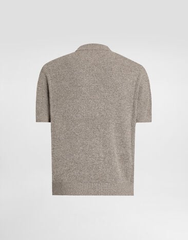 Dolce & Gabbana Cotton and linen polo shirt Multicolor GXZB1ZJGMDW