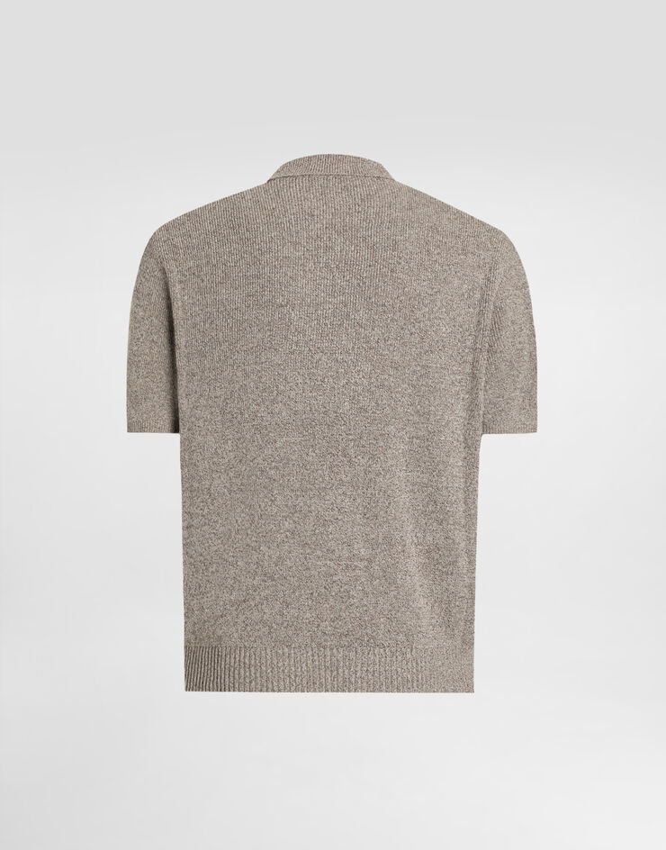 Dolce & Gabbana Cotton and linen polo shirt Multicolor GXZB1ZJGMDW