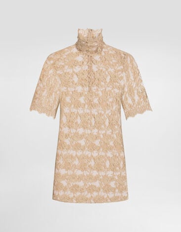 Dolce & Gabbana Floral chantilly lace top Dolce & Gabbana Floral chantilly lace top Beige F7BI3TILMCM