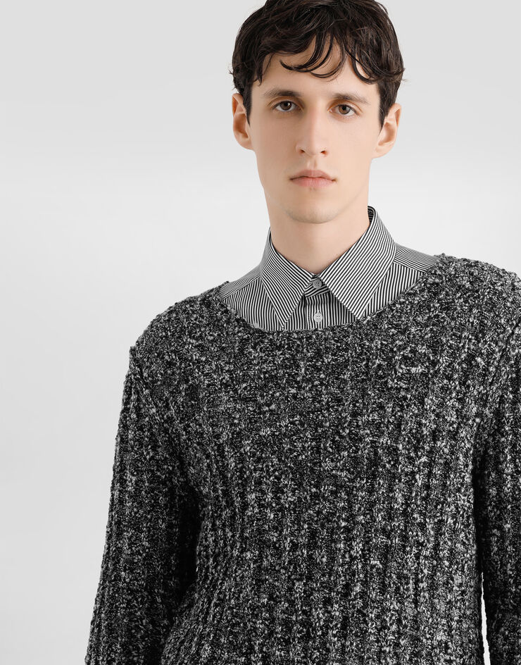 Dolce & Gabbana Crew neck wool pullover Multicolor GXXACTJAM6O