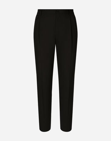 Dolce & Gabbana Stretch wool pants Black GY6UETGK321