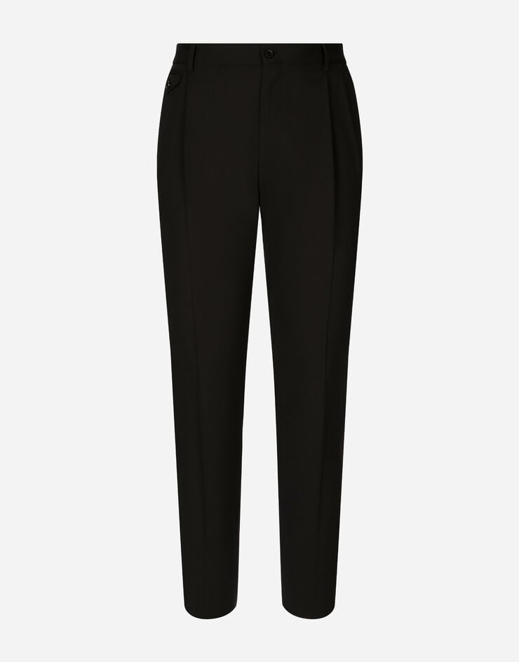 Dolce & Gabbana Stretch wool pants Black GY6UETGK321