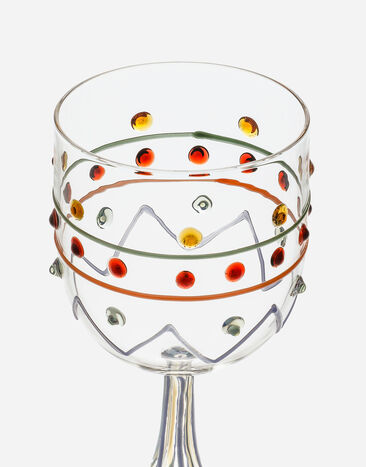 Dolce & Gabbana White Wine Glass Multicolor TCB001TCALV