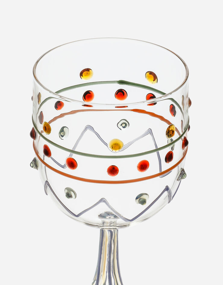 Dolce & Gabbana White Wine Glass Multicolor TCB001TCALV