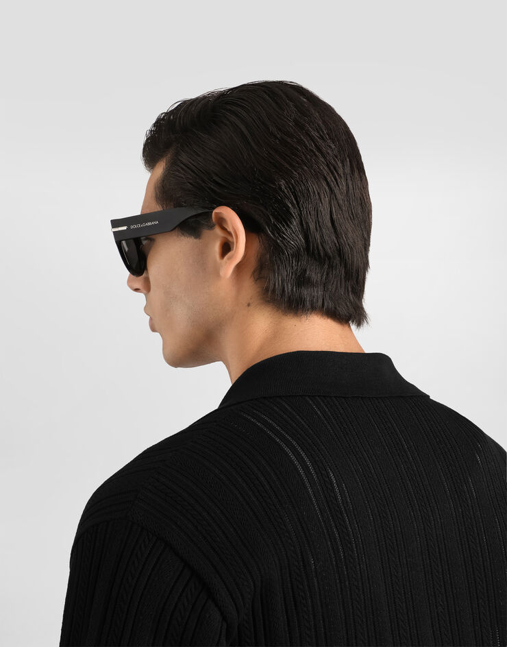 Dolce & Gabbana Perforated cotton shirt Black GXVFZTJBCJN