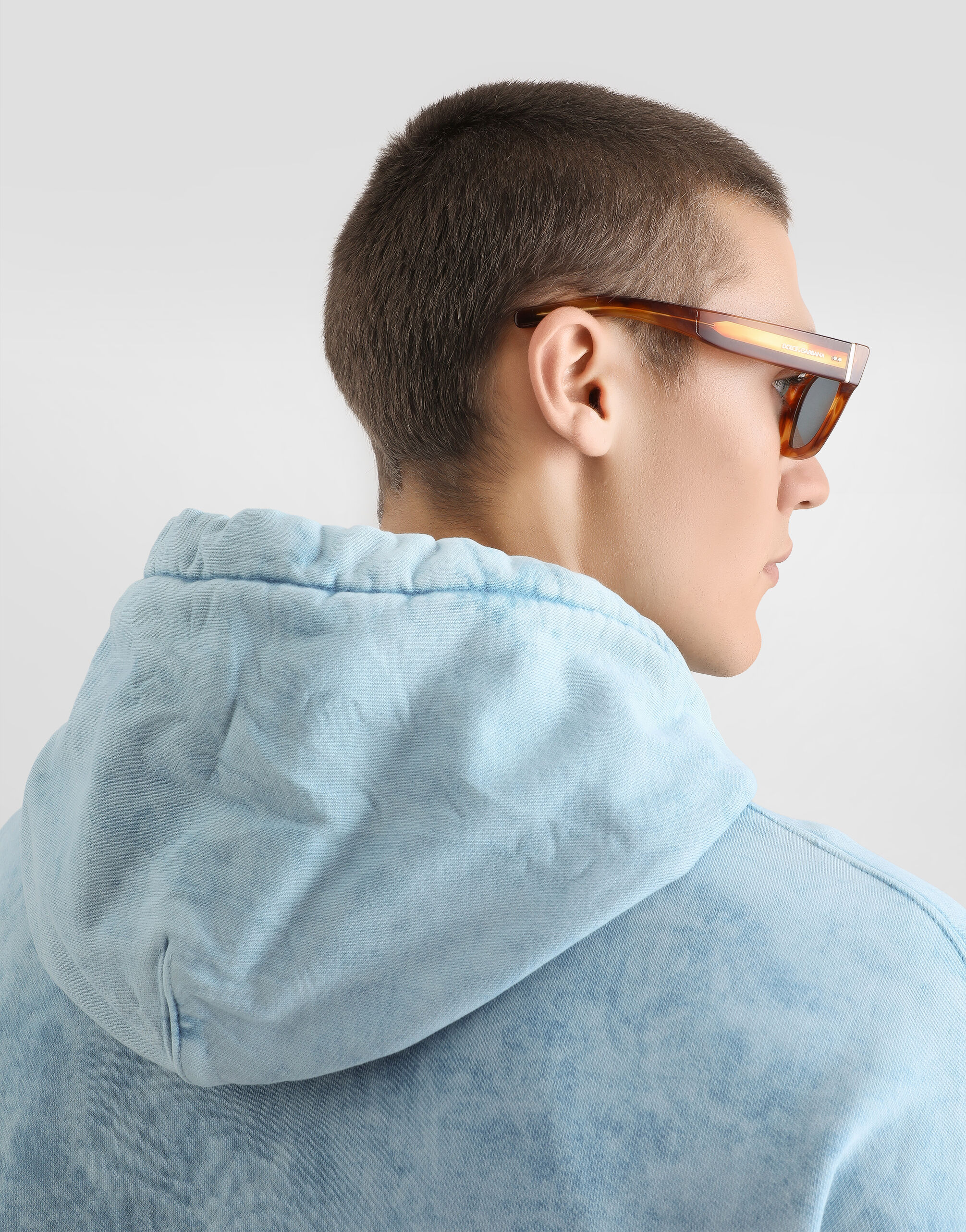 Cotton sweatshirt with vintage finish in Multicolor for Men