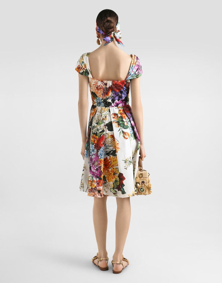 Dolce & Gabbana フラワーブーケプリント ポプリン ドレス プリ F6TVKTHS5TR