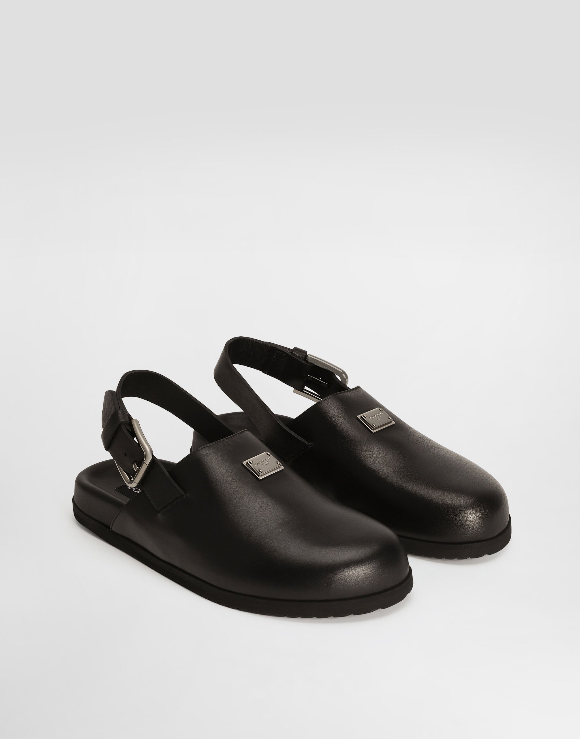 Calfskin mules in Black for Men | Dolce&Gabbana® US