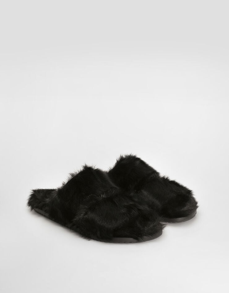 Dolce & Gabbana DG Casual kid goat sandals Black A80574A0089