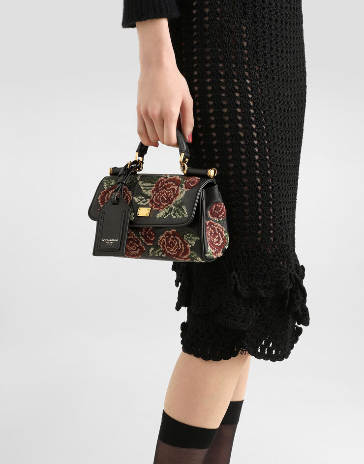Dolce & Gabbana 미니 핸드백 My Sicily 파인 스티치 자수 장식 멀티 컬러 BB7864B3T63