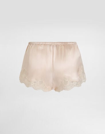 Dolce & Gabbana Stretch satin lingerie shorts White O3A02TONO13