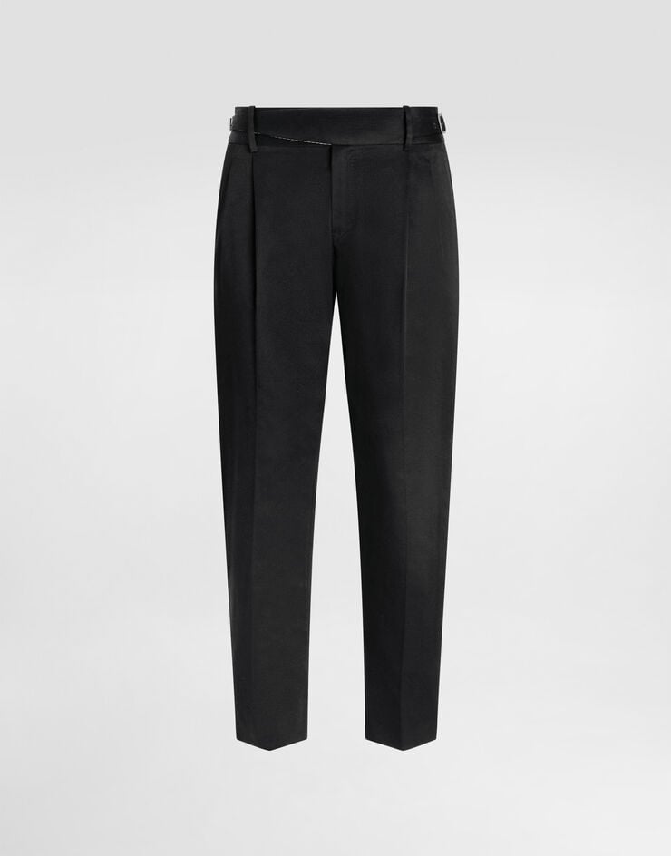 Dolce & Gabbana Cotton gabardine trousers Black GP19ZTFU6YU