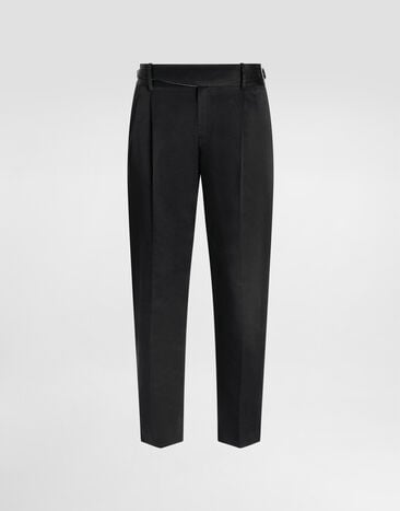 Dolce & Gabbana Cotton gabardine trousers Dolce & Gabbana Cotton gabardine trousers Black GP19ZTFU6YU