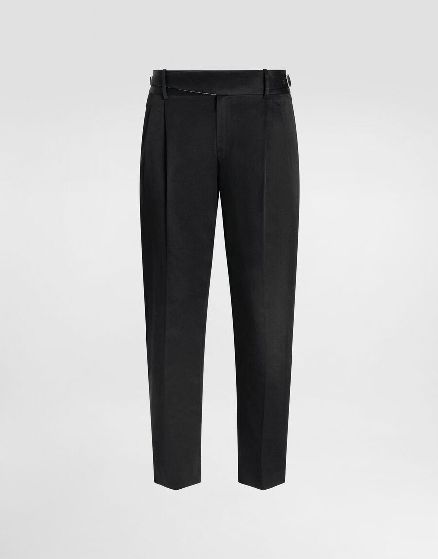 Cotton gabardine trousers