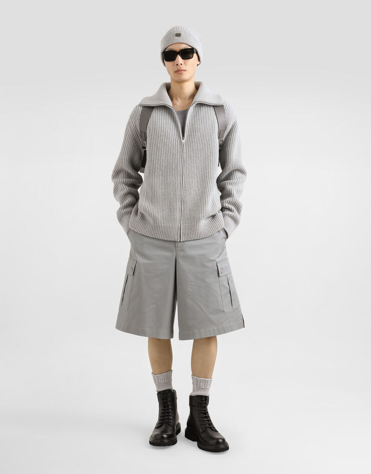 Dolce & Gabbana Cargo-Bermudas aus Baumwolle Grau GP0Y3TFUFNV