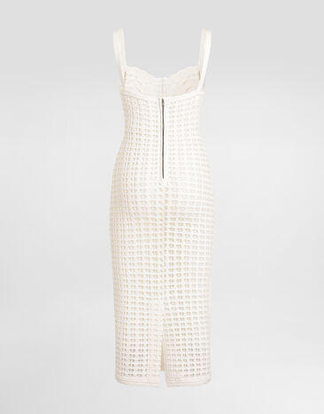 Dolce & Gabbana Crochet bustier dress White FXS51TJGMMD