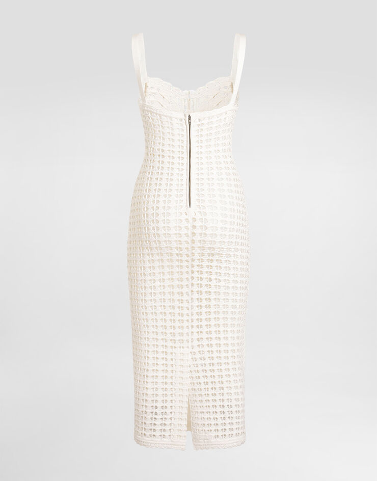 Dolce & Gabbana Crochet bustier dress White FXS51TJGMMD