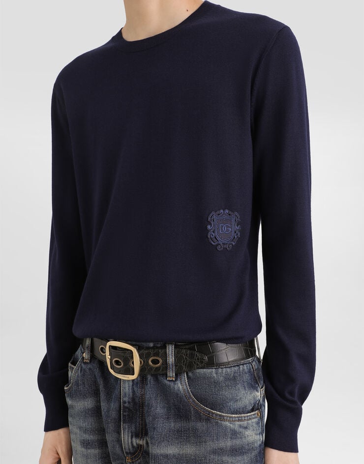 Dolce & Gabbana Virgin wool pullover Dolce & Gabbana Virgin wool pullover Blue GXX24ZJGMLS