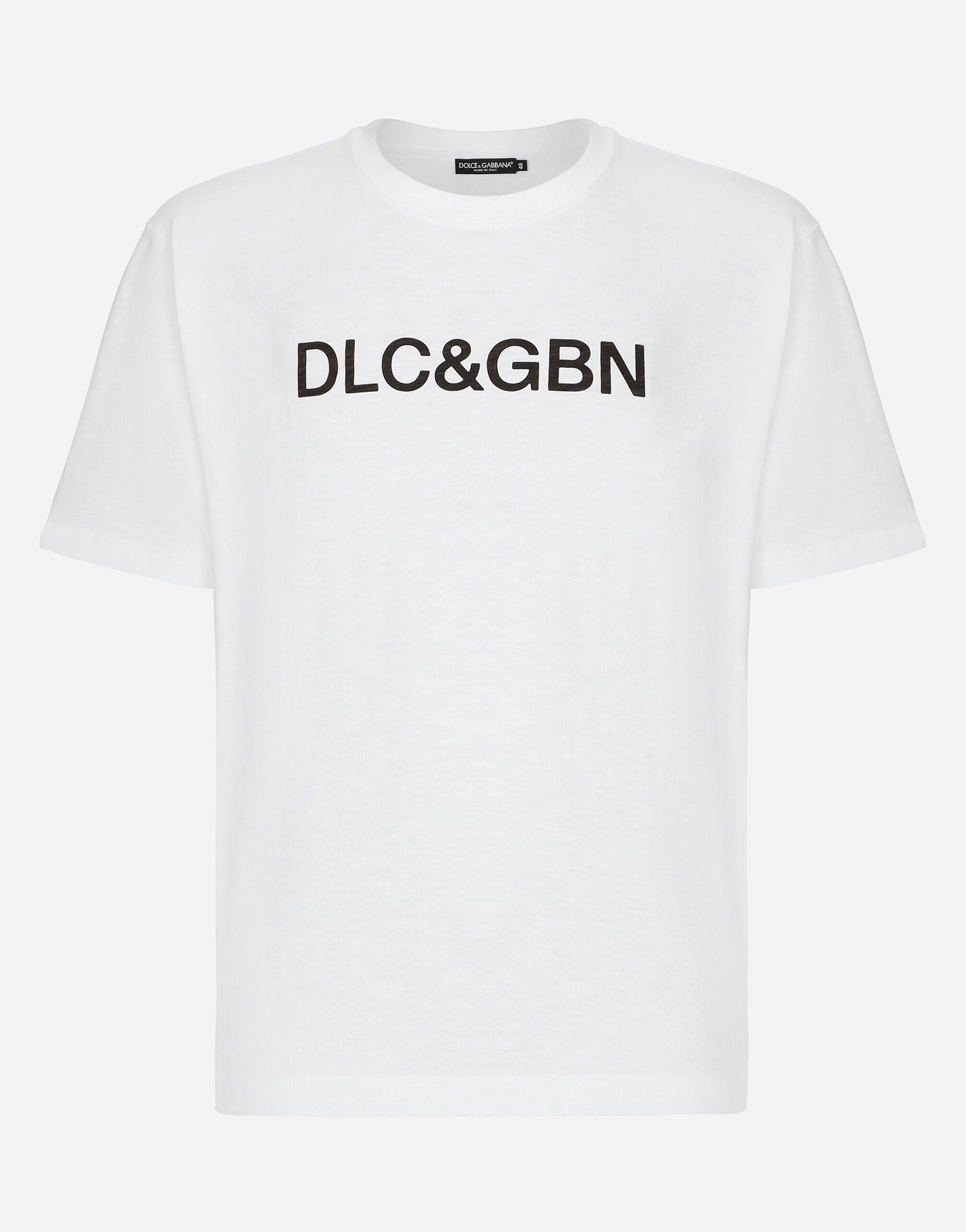 Dolce & Gabbana Cotton T-shirt with Dolce&Gabbana logo White GY6UETFUMJN