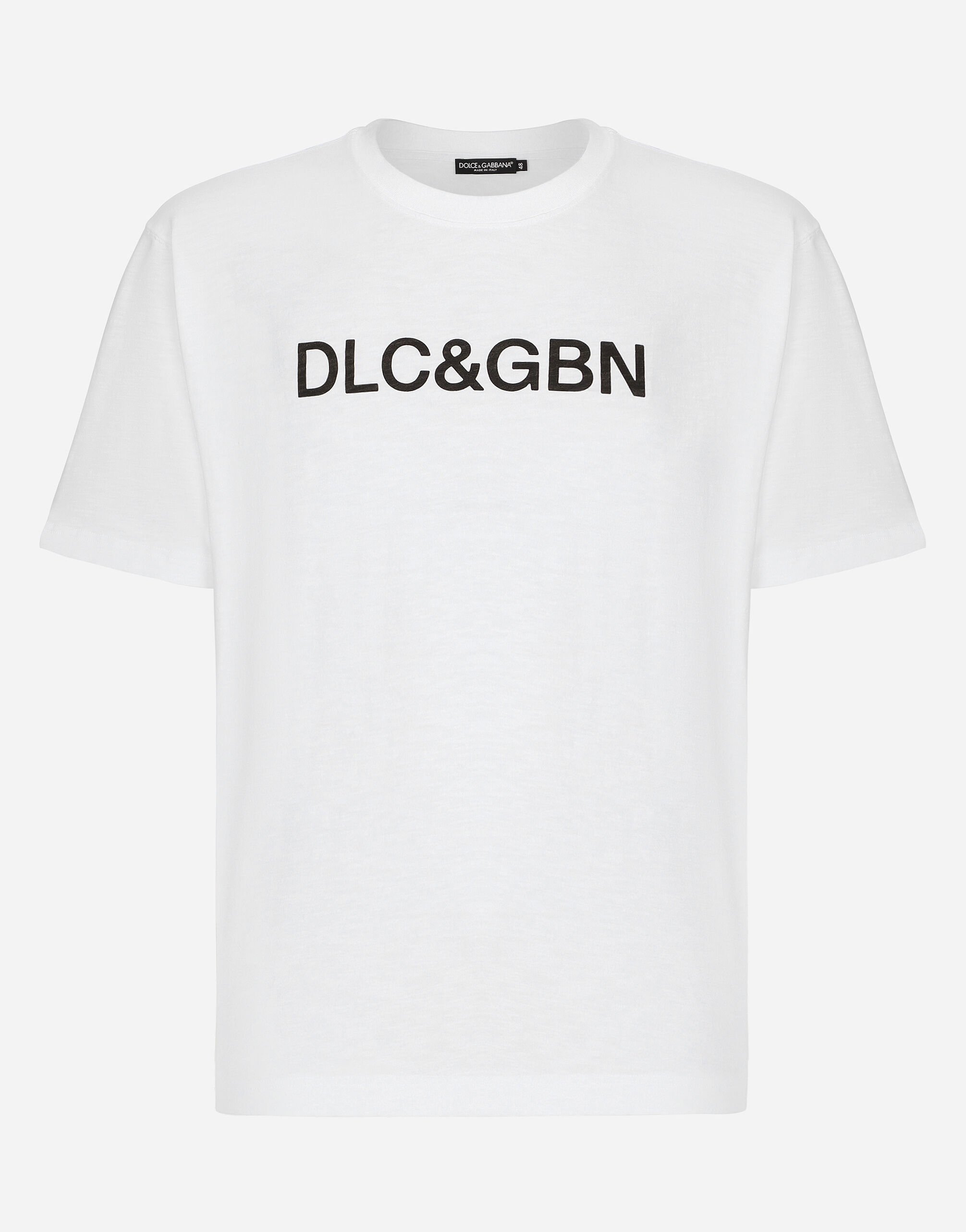 Dolce & Gabbana Cotton T-shirt with Dolce&Gabbana logo Blue CS2215AN994