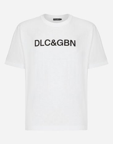 Dolce & Gabbana Cotton T-shirt with Dolce&Gabbana logo Blue CS2215AN994