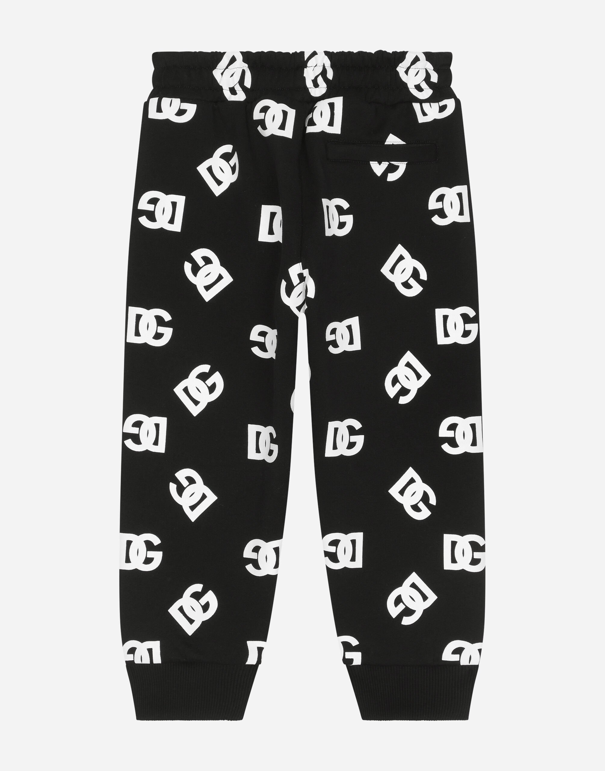 Pantalones de chandal de punto estampado logotipo DG en Multicolor de Nino Dolce Gabbana