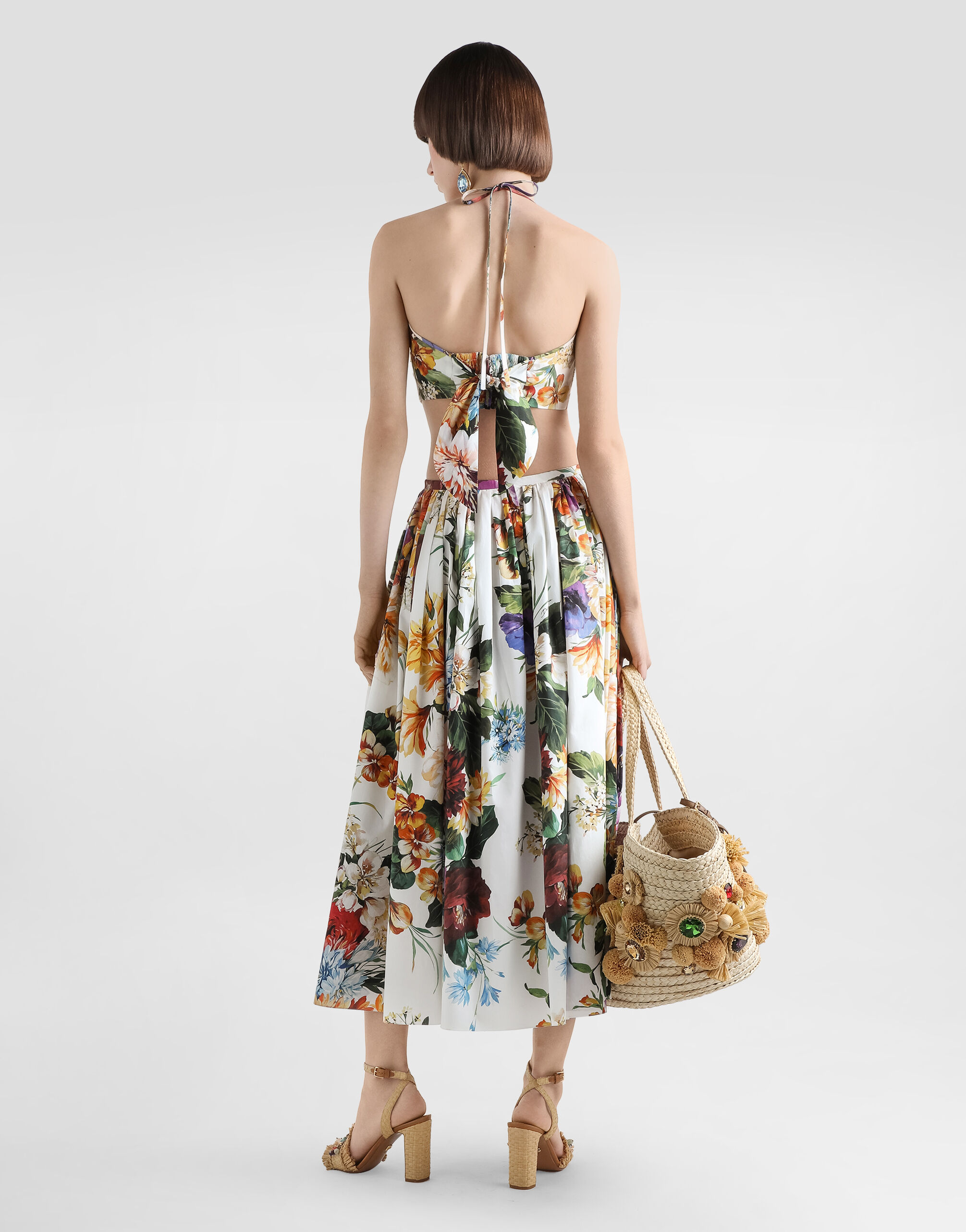 スカート dolce & gabbana BOUQUET' SKIRT Flower bouquet-print skirt in Print for Women