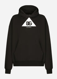 Dolce & Gabbana Hoodie with DG logo print Black G9AKATHU7PP