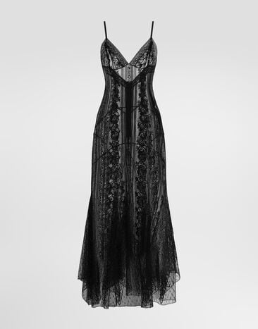 Dolce & Gabbana Chantilly lace slip dress Dolce & Gabbana Chantilly lace slip dress Black F613NTILMDP