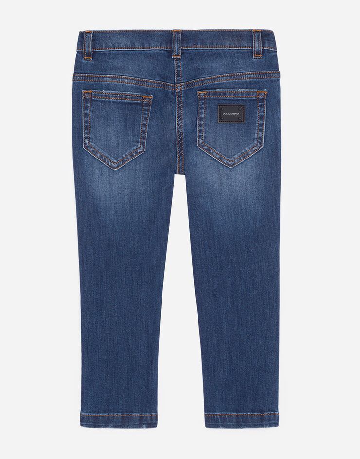 Dolce & Gabbana Washed stretch denim skinny jeans Blue L51F53LD719