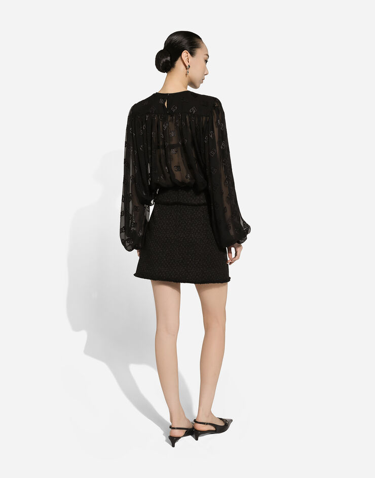 Dolce & Gabbana Minigonna in tweed Rachel Nero F4CR5TGDCLW