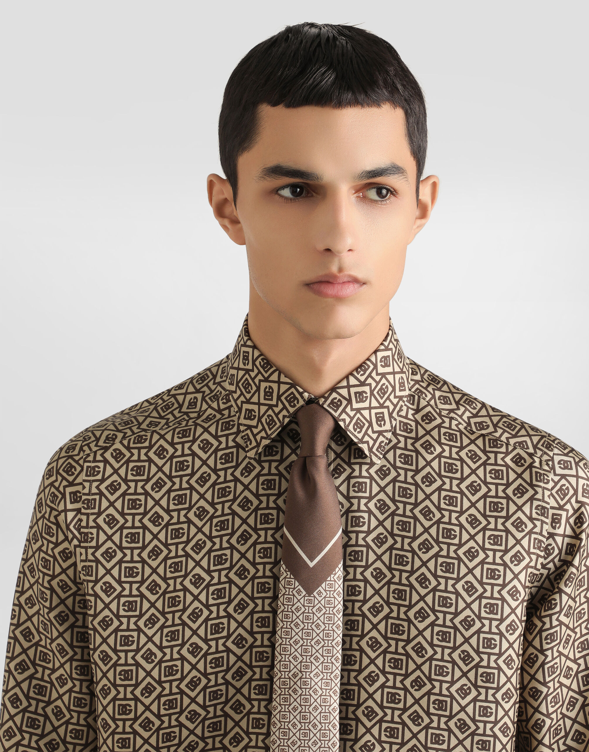 Printed silk twill martini shirt - thumbnail 2
