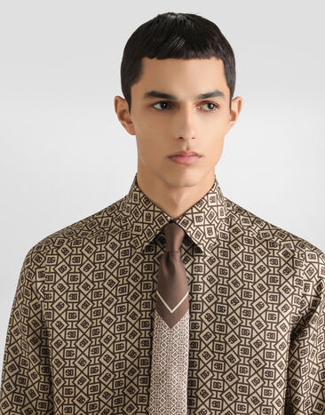 Dolce & Gabbana Printed silk twill martini shirt Print G5MM4TIS1ZK