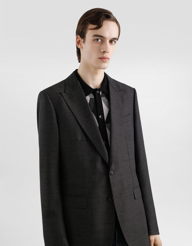Dolce & Gabbana Single-breasted taormina wool jacket Dolce & Gabbana Single-breasted taormina wool jacket Grey G2NW0TFU25E