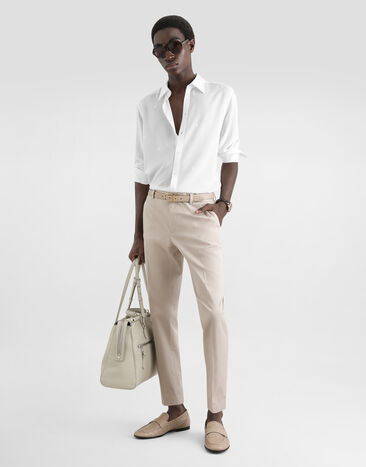 Dolce & Gabbana Martini shirt in dg barre jacquard White G5ML1TFJ1J4