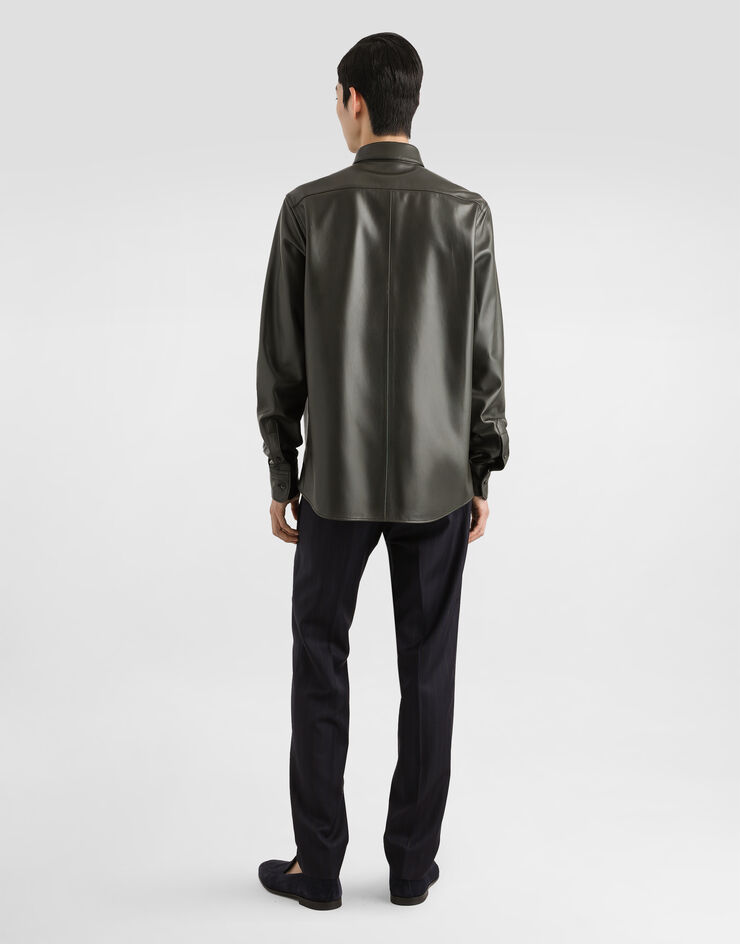 Dolce & Gabbana Nappa leather shirt Green G5NP9LHULFY