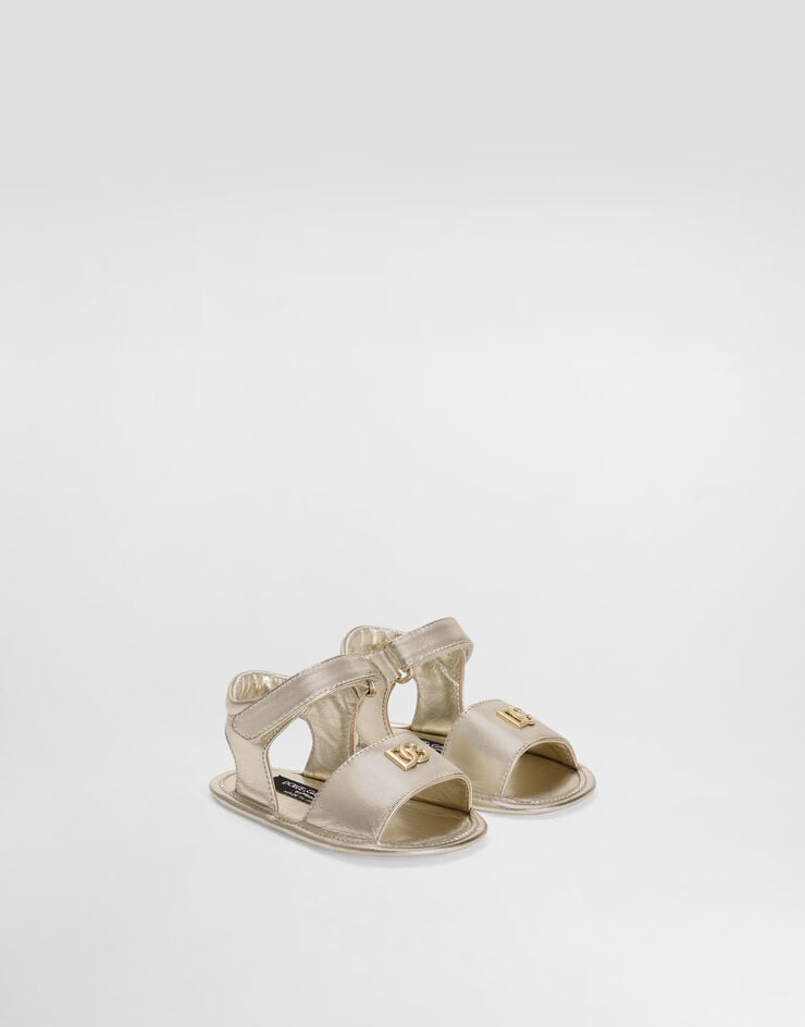 Dolce & Gabbana Laminated nappa leather sandals Grey DK0157AJ133